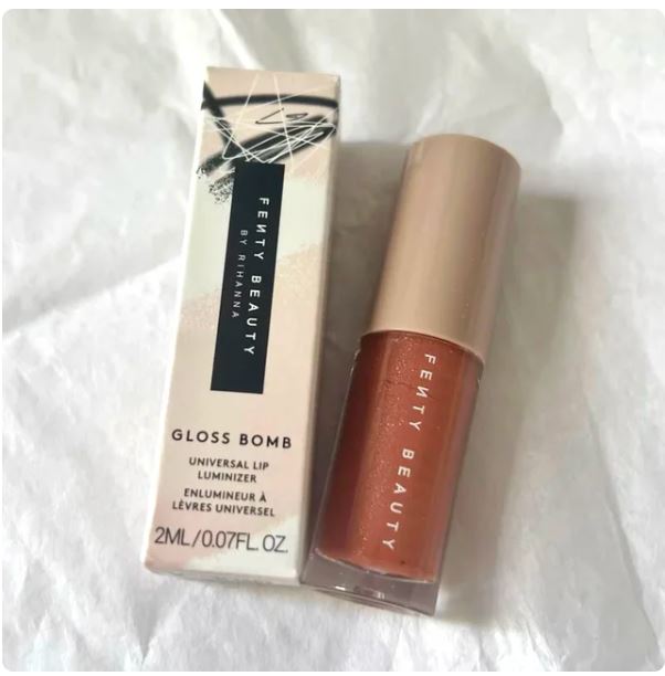 Fenty Beauty Gloss Bomb 2ml Mini Size Fenty Glow Travel Size Glitter Lip Gloss 0.07oz Sample