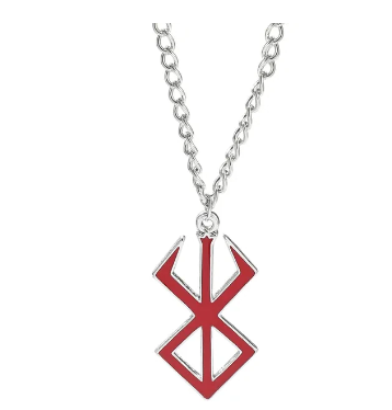 Berserk Necklace Guts Sword Logo Pendants Choker The Mad Warrior Of Norse Viking Mythology Men Chain Necklaces Xams Gift