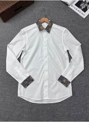 High-end version spring and autumn men's long-sleeved shirt business casual professional shirt business dress embroidery non-ironing summer