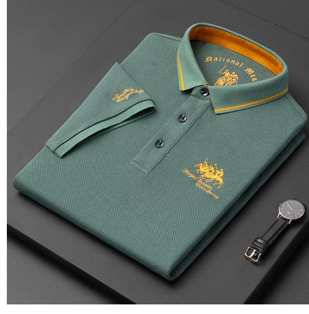 2023 New Embroidered Polo Shirt Men's High-end Luxury Top Summer Casual Lapel Short Sleeve T-shirt Korean Fashion Men's