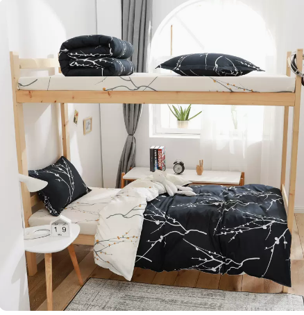 Student dormitory bed new three-piece bedding set bedroom cotton quilt quilt set four-piece set 34