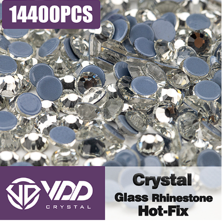 VDD Wholesale 14400PCS/PACKS SS6-SS20 Glass Crystal Hot Fix Rhinestones Flatback Stones DIY Nail Art Fabric Clothes Decoration