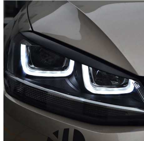 High Quality Headlights Eyebrow Eyelids ABS Chrome Trim Cover Sticker for Volkswagen VW Golf 7 MK7 GTI