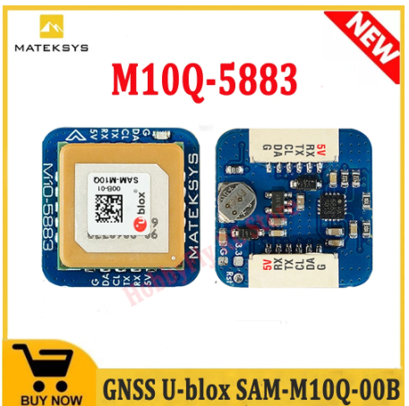 Matek Systems GNSS M10Q-5883 U-Blox M10 GPS with Compass QMC5883L Module Digital AirSpeed 4~9V For FPV Racing Drone