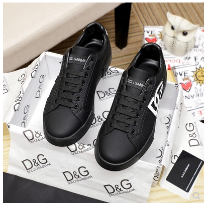 Dolce & Gabbana autumn and winter new leather simple casual fashion all-match British style men's low top sneakers