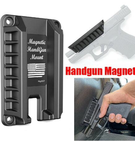 MAGORUI Gun Magnet Mount Gun Holder for Family/Market/Car/Defened Fits Glock Series Springfield S&W M&P Ruger Taurus HK Kahr Sig