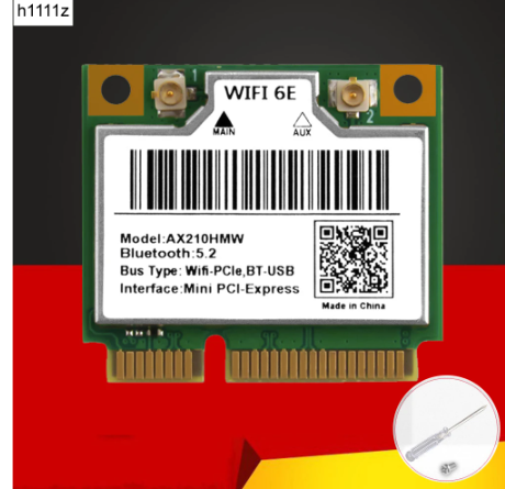 NEW WiFi 6E AX210HMW Mini PCIE Wifi Card For Intel AX210 5374Mbps Bluetooth5.2 802.11ax 2.4G/5G/6G WiFi 6 AX210 Wireless Adapter