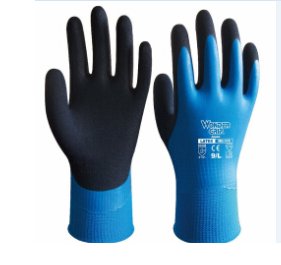 Wonder Grip Gloves Latex Waterproof Fully Coated Gloves Nylon Blue Work Gloves Coldproof Protection Gardening Gloves