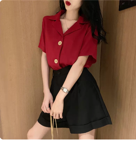 Chiffon shirt women's short-sleeved summer net red hot style women's clothing light and familiar style small retro chic top bottoming shirt