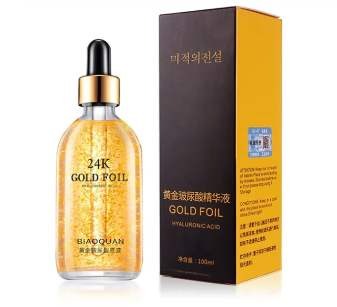 100ml 24k Gold Hyaluronic Acid Nicotinamide Face Serum Anti Aging Facial Lifting Collagen Essence Skin Care Whitening Serum