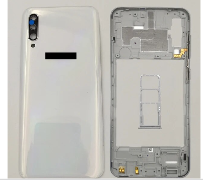 Middle Frame For Samsung Galaxy A50 2019 A505 SM-A505F Housing Middle Frame Battery Cover Back Panel Rear Door With SIM Card Tra