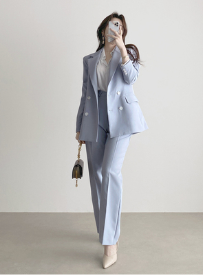 Spring dress capable royal sister style temperament workplace suit jacket trousers suit temperament goddess Fan suit OL two-piece set