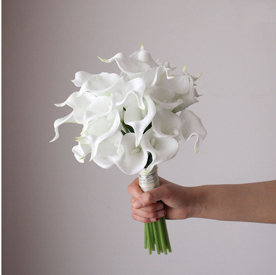 artificial flower white calla lily bride wedding wedding hand bouquet silk flower Korean photo wedding bouquet certificate flower