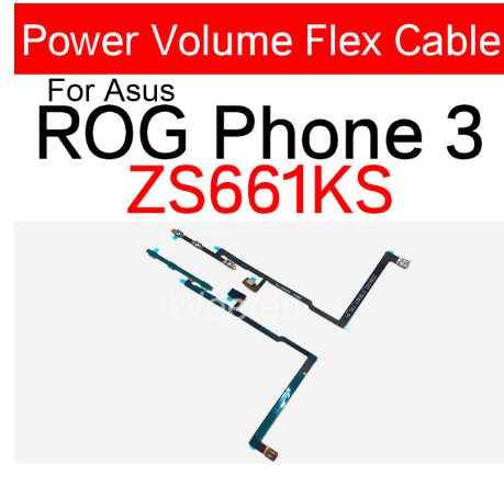 Power Volume Mainboard Flash Light Flex Cable For ASUS Rog Phone3 ZS661KS/KL Camera Glass Lens Charger Board Earpiece Sim Card