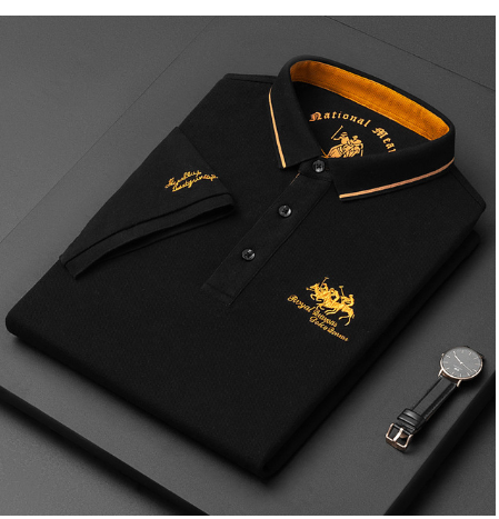 2023 New Embroidered Polo Shirt Men's High-end Luxury Top Summer Casual Lapel Short Sleeve T-shirt Korean Fashion Men's