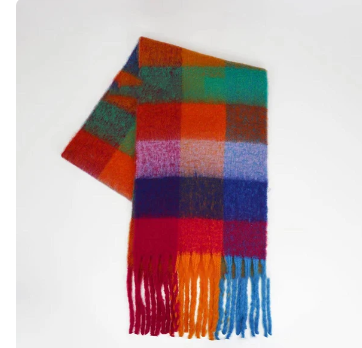 New Fashion Winter Scarf Women Thicken Warm Plaid Wraps Luxury Scarf Female Designer Brand Men Large Shawl Long Tassel