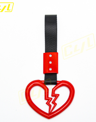 Tsurikawa Ring Broken Heart JDM Train Bus Handle Hand Strap Drift Charm Strap Drift Warning Ring for Car Rear Bumper Supplies