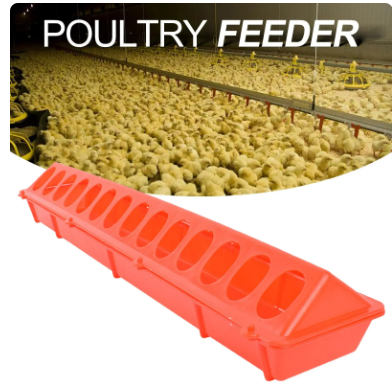 Flip-Top Poultry Feeder Bird Feeding Long Trough Bucket Water Drinker Waterer Box for Budgies Livestock Lovebirds Farm Pigeons