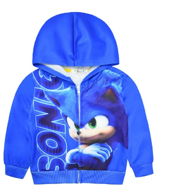 Kids SONIC RACING Cosplay Hoodie Jacket Costumes Zipper Cartoon Sweatshirt Tops Outfits Spring Children Halloween Thin Coats