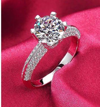 Fashion Aesthatic Ring With Credentials Real Tibetan Silver Jewelry for Women Lover Cubic Zircon Wedding Band Fine Accessories