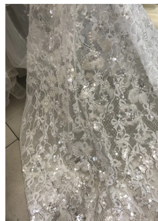 Good sale Beaded lace fabric JIANXI.C-1302.8421 African Nigerian lace Fabric For Evening Dress