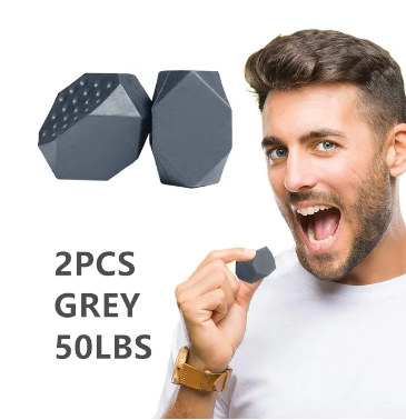 2pcs 50/60Lbs Jaw Exerciser Redefine Jawline Trainer Double Chin Jawliner Facial Chew Bite Muscle Anti-stress Face Fitness Ball