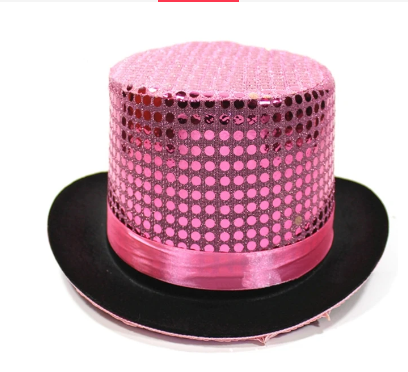 667E Pork Pie Hat Bowler Top Hat Jazz Fedora hat Sequin Top Hat Magician Top Hat