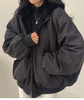 Winter Thicken Warm Parkas Women Oversized Kawaii Double Sided Hooded Coat Ladies Korean Fashion Casual Loose Zip Up Jackets