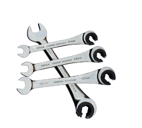 1pc 8-24mm Fixed Head Tubing Ratchet Wrench Dual Purpose Combination Wrench Metric Narrow Space Can Be Removable Open End