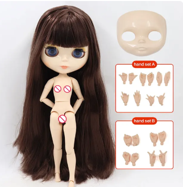 ICY DBS Blyth Doll Joint Body 30CM BJD Toy White Shiny Face and frosted Face with Extra Hands AB and Panel 1/6 DIY Fashion Doll