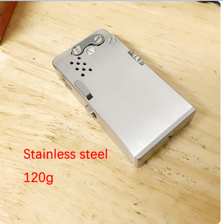 New Pure Handmade Titanium Alloy Material Brass Mechanical Automatic Ignition Kerosene Lighter Gift Box