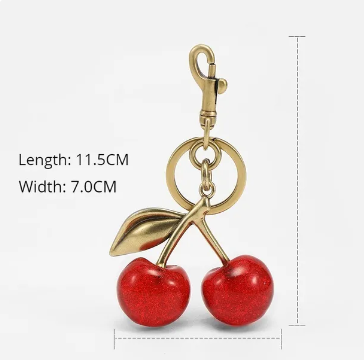 Handbag pendant keychain women's exquisite Internet-famous crystal Cherry car accessories high-grade pendant