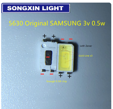 50pcs FOR SAMSUNG LED Backlight 0.5W 3v 5630 Cool white LCD Backlight for TV TV Application SPBWH1532S1ZVC1BIB FOR SAMSUNG