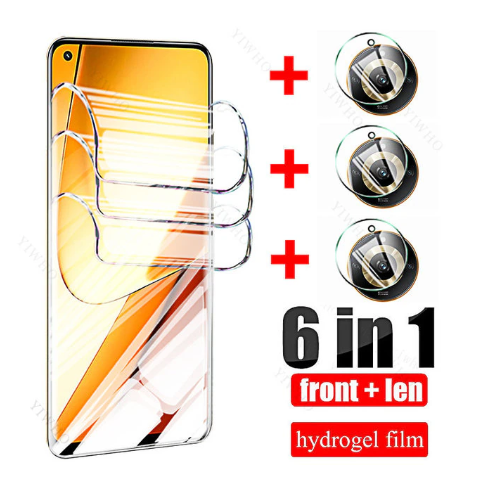 For Realme 11 Pro Plus + Front Back Hydrogel Film Screen Protectors for Realme 11pro 11pro+ 11proplus HD Camera Protective Glass