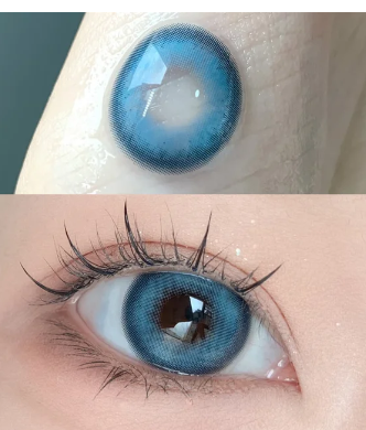 MORNINGCON Lost Mermaid Blue Myopia Prescription Soft Colored Contact Lenses For Eyes Small Beauty Pupil Make Up Natural Yearly