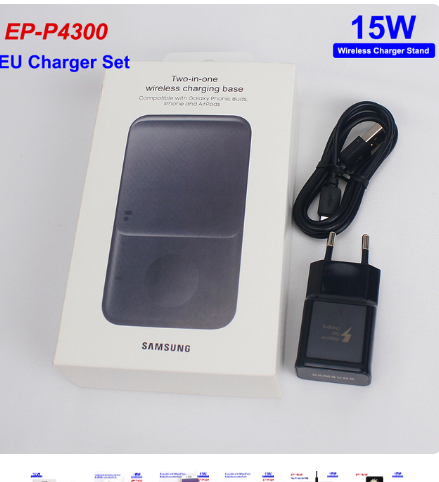 For Samsung Fast Wireless Charger Stand For Samsung Galaxy S22/S21/S20/S10/S9/S8+ Plus /Note 20 Ultra/iPhone 11 Qi,EP-P4300