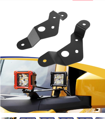 A-Pillar Light Mounting Brackets for Ford Bronco 2021-2023 A-Pillar Lower Windshield Hinge LED Working Pod Light Holders