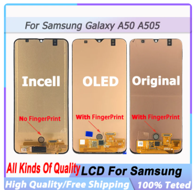 Original LCD For Samsung A50 Display Touch Screen Digitizer Assembly For Samsung Galaxy A50 A505 A505F LCD OLED/Incell