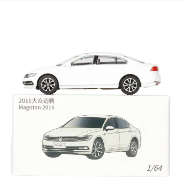 JACKIEKIM 1:64 Scale Diecast Toy Car Vehicle Model 2016 Volkswagen Magotan Educational Alloy Metal Collection Gift For Children