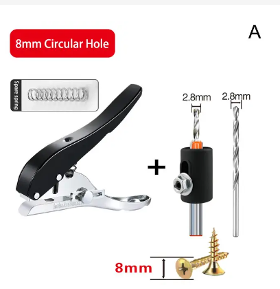 Manual Edge Band Puncher Plier 8/10mm Hole Card Punching Tool For Plastic Sheet Paper PVC ABS Opener Nail Hole Masking Plier