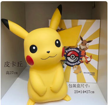 New Pokemon Pikachu Large Figure Charmander Eevee Ibrahimovic Porkby Squirtle Doll Model Ornament Figurine Toy Surprise Gifts