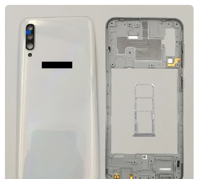 Middle Frame For Samsung Galaxy A50 2019 A505 SM-A505F Housing Middle Frame Battery Cover Back Panel Rear Door With SIM Card Tra