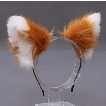 Cute Anime Cat Fox Fur Ear Hair Hoops Hairband Night Party Club Cosplay Hair Clip For Girls Ear Hair Band Lolita Hair Accessorie