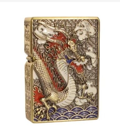 ZORRO Old-fashioned Armor Kerosene Lighter Windproof Five-sided Embossed Veyron Creative Pure Copper Lighter Men's Gift