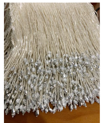 Silver Long Beaded Fringes Sewing For Clothes Dress Curtain Tape Tassels For Crafts Accessories