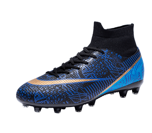 Men's FG/TF Football Boots High-top Soccer Shoes Long Spike Footable Shoes Children High Ankle Cleats Grass Soccer Sneakers New