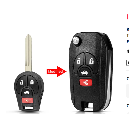 KEYYOU For Nissan Cube Micra Note Qashqai Juke Sylphy Tiida X-Trail Upgraded 2/3/4 Buttons Car Key Shell Case Fob Flip Key