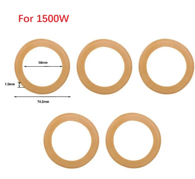 5 PCS Insulated Pump Piston Rubber Rings 550/1100/1500W For Oil-Free Silent Air Compressor Cylinder Liner Pneumatic Parts