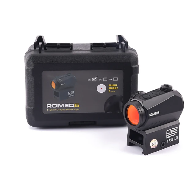 ROMEO5 Red Dot Sight Holographic Reflex Compact 2 MOA Airsoft Riflescope Hunting Scope W/20MM Riser Rail Mount And All LOGO   5.0