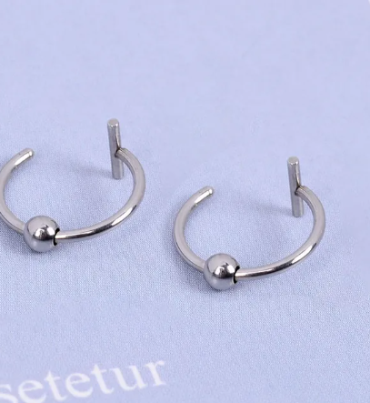 2Pcs Surgical Steel Fake Nose Ring Nose Wrap Cuffs Fake Septum Clip In The Nose Hoop Lip Hoop Rings Conch Earring Body Jewelry